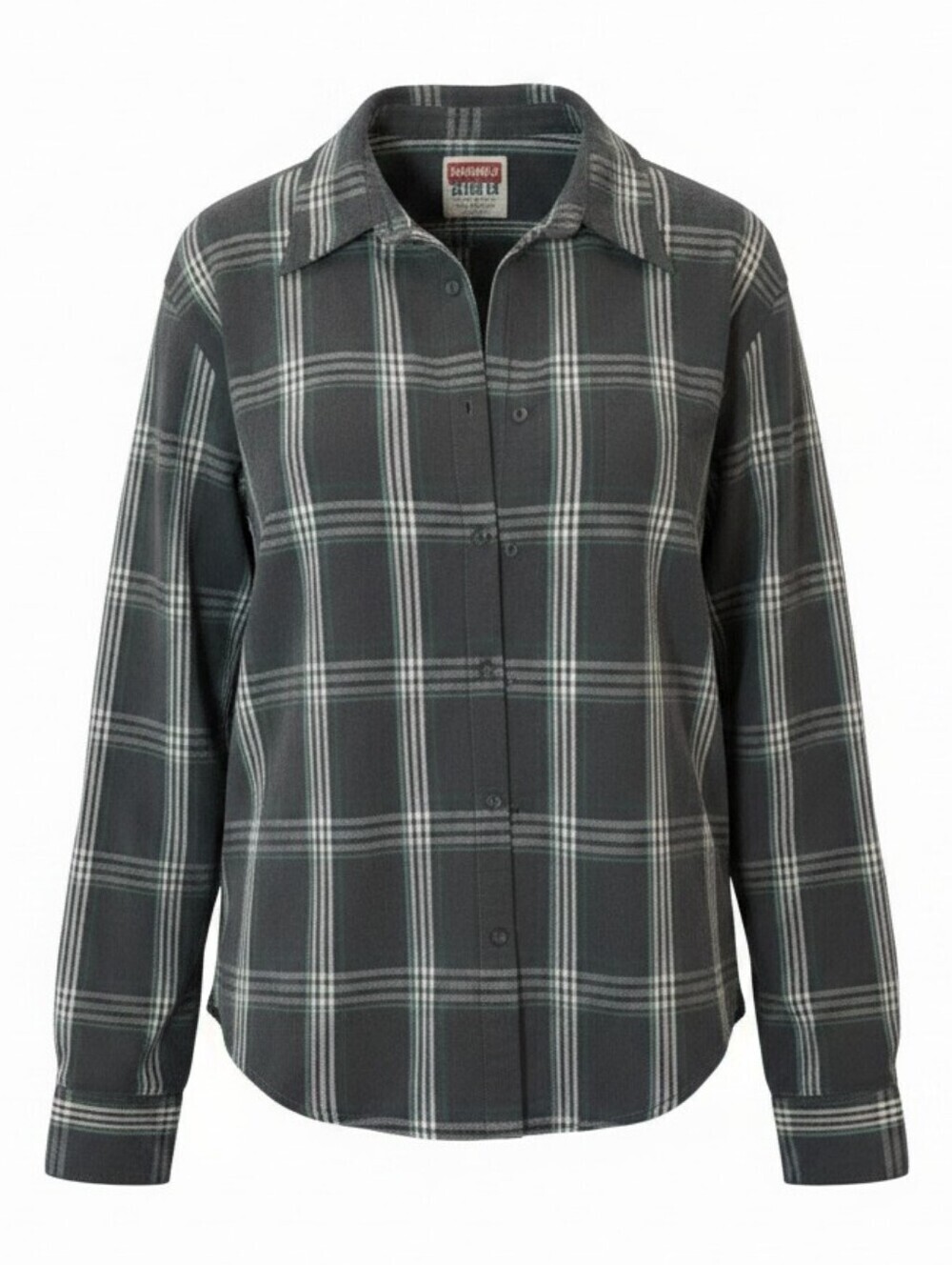 Wrangler Gray and Green Plaid Shirt Cozy, Classic, Flannel, Layering